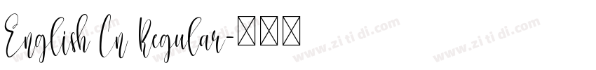 English Cn Regular字体转换